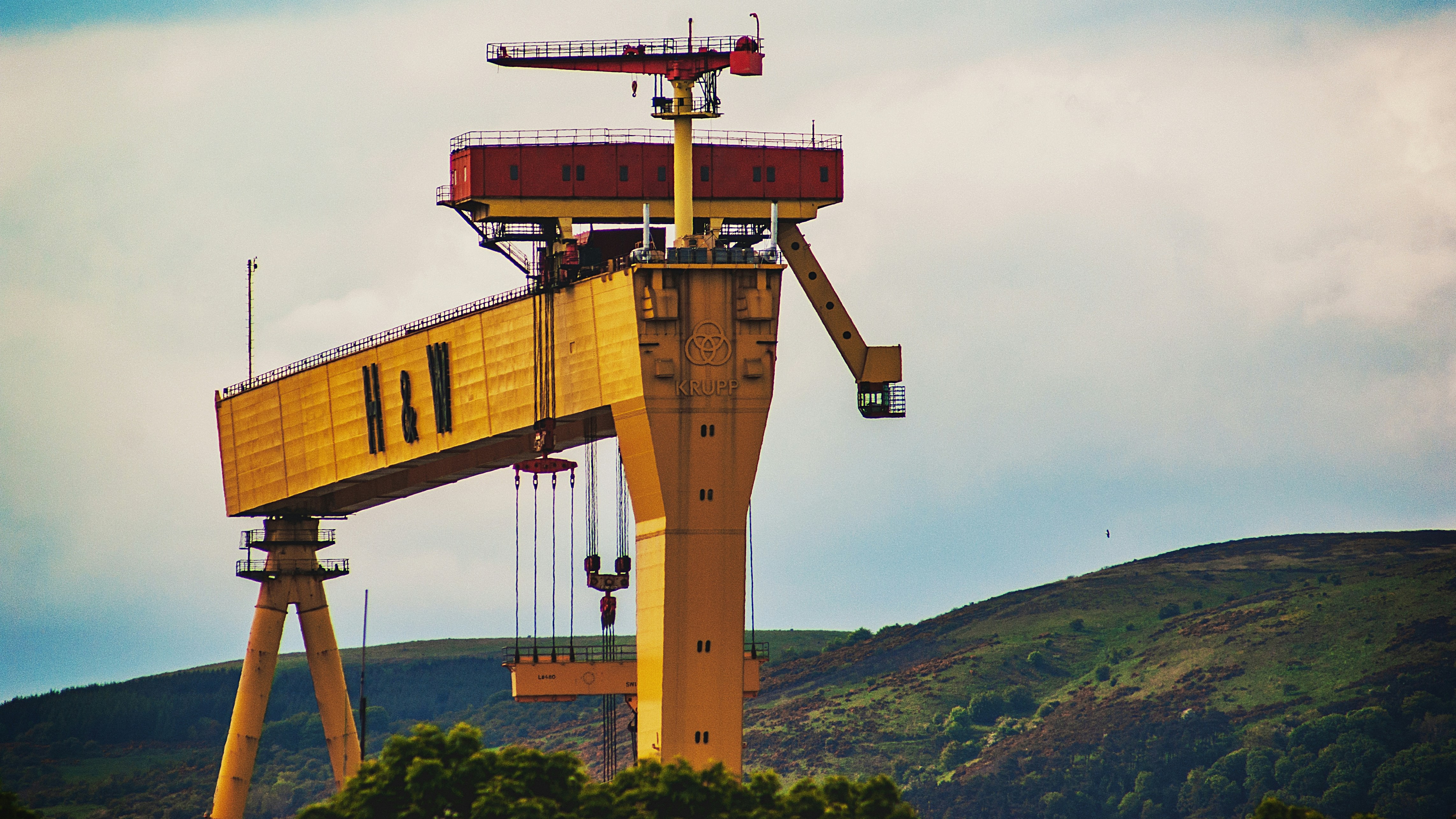 architectural photography of yellow tower