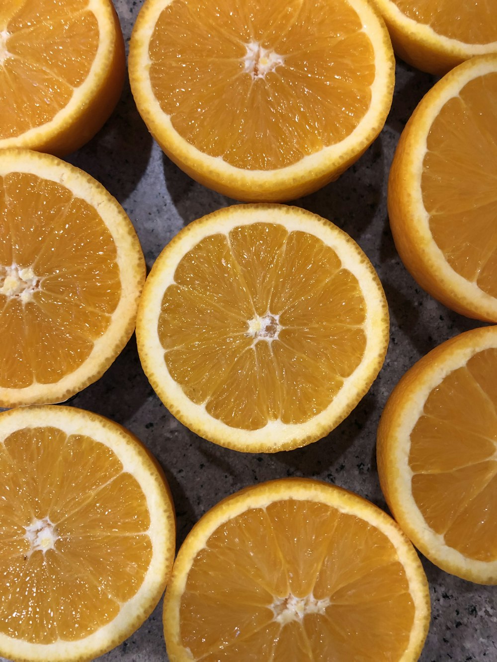 Foto von Orangenfrucht in Scheiben schließen