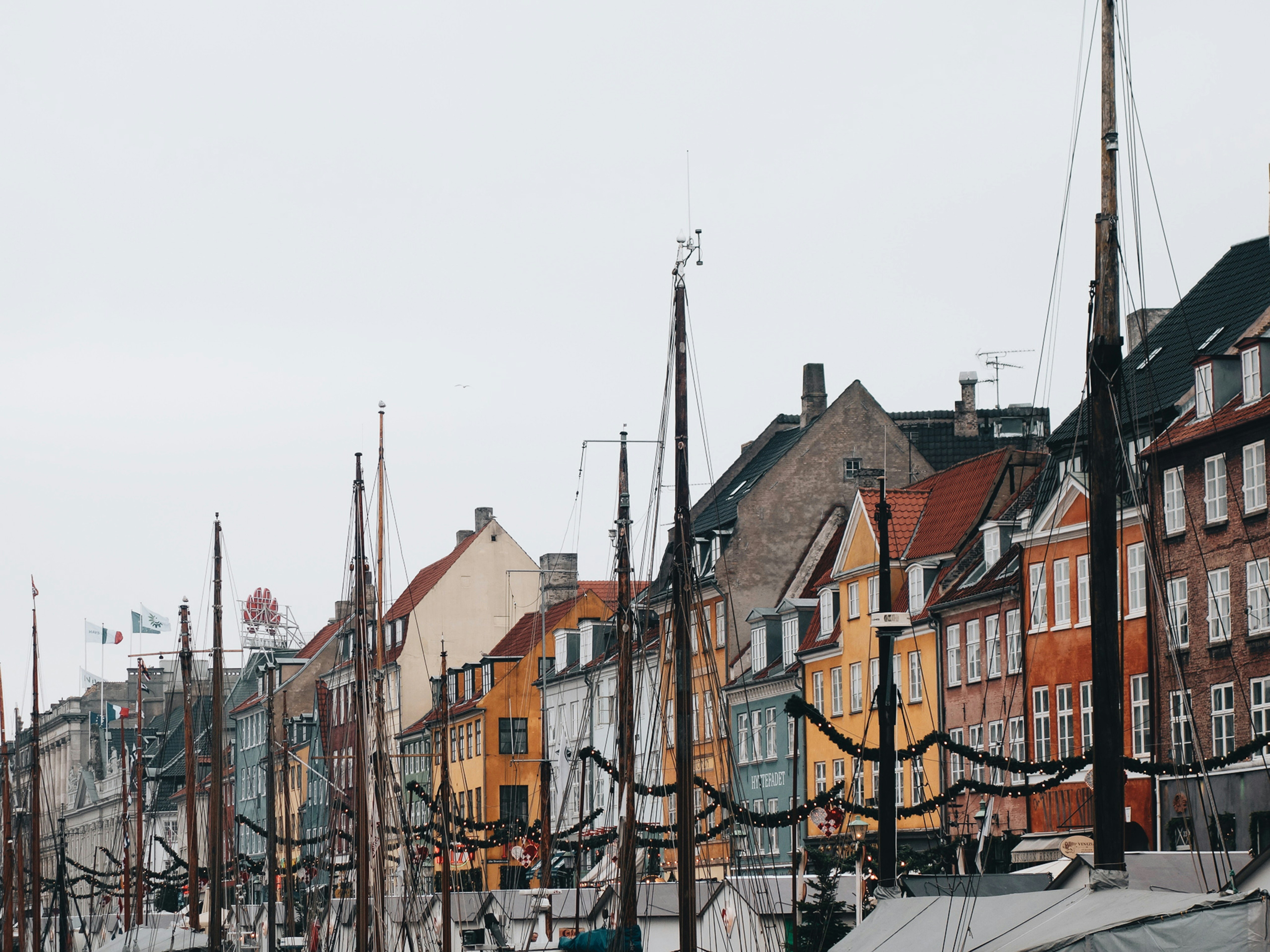 Copenhagen winter street lanterns
