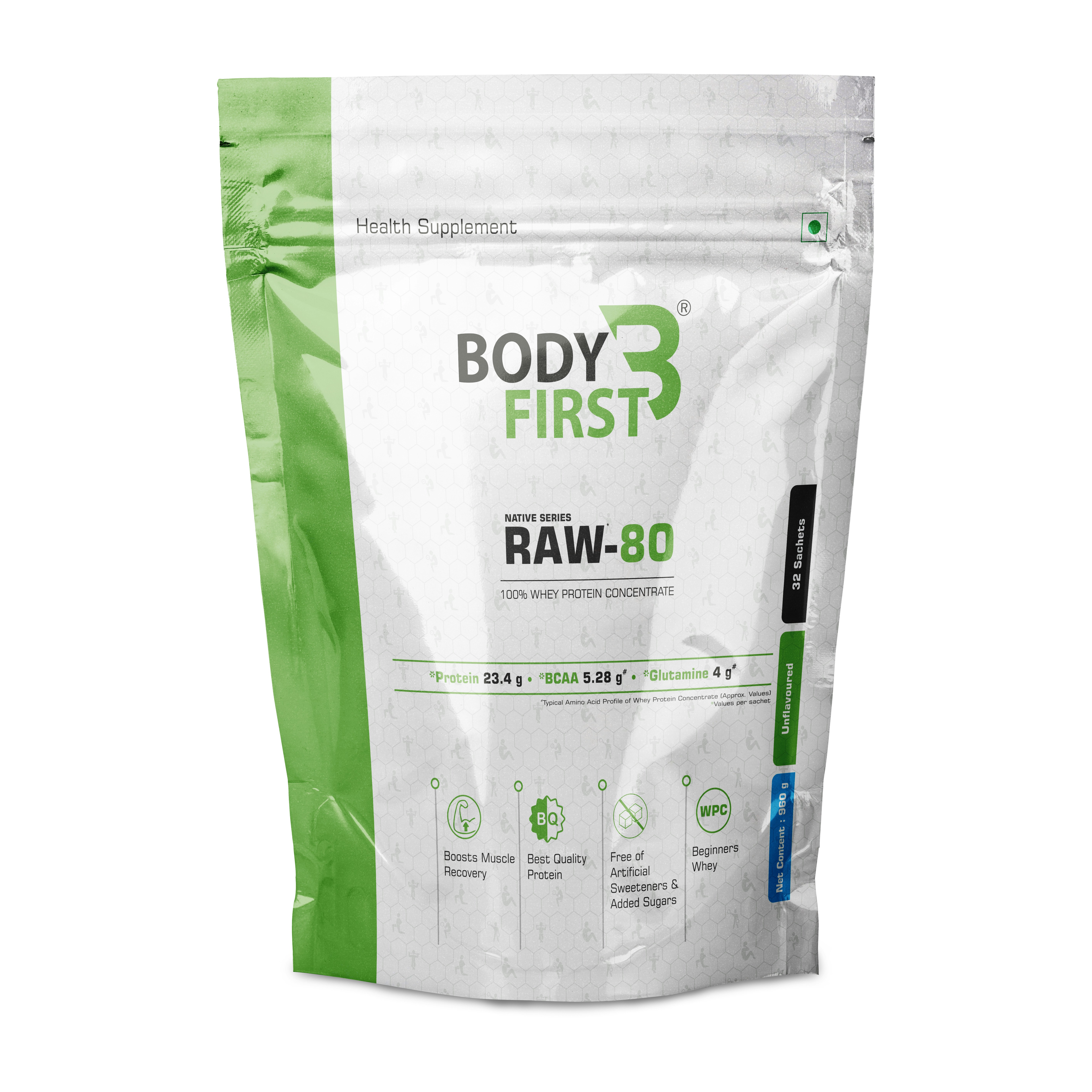Whey protein concentrate powder in scoop with shaker bottle