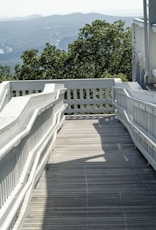 architectural photography of brown and white stair