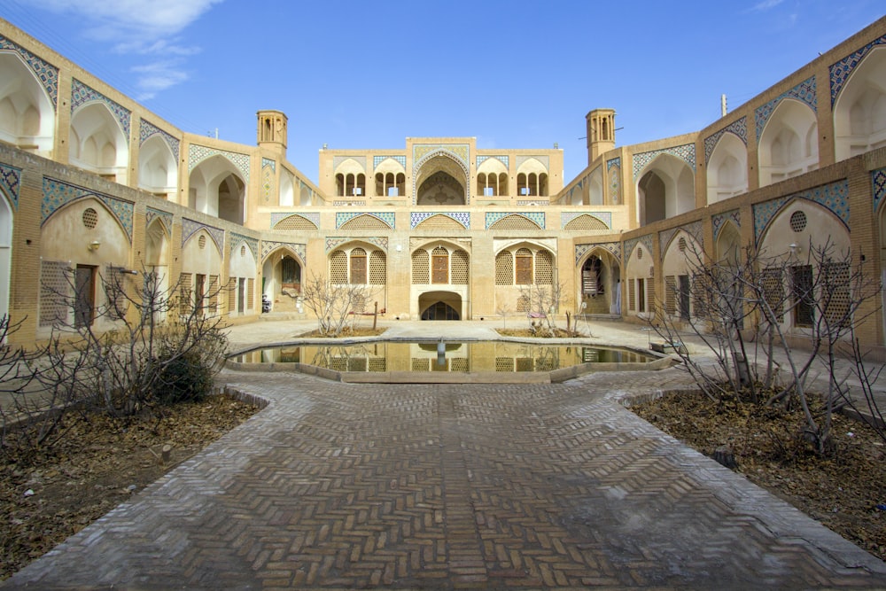 architectural photography of white and brown house