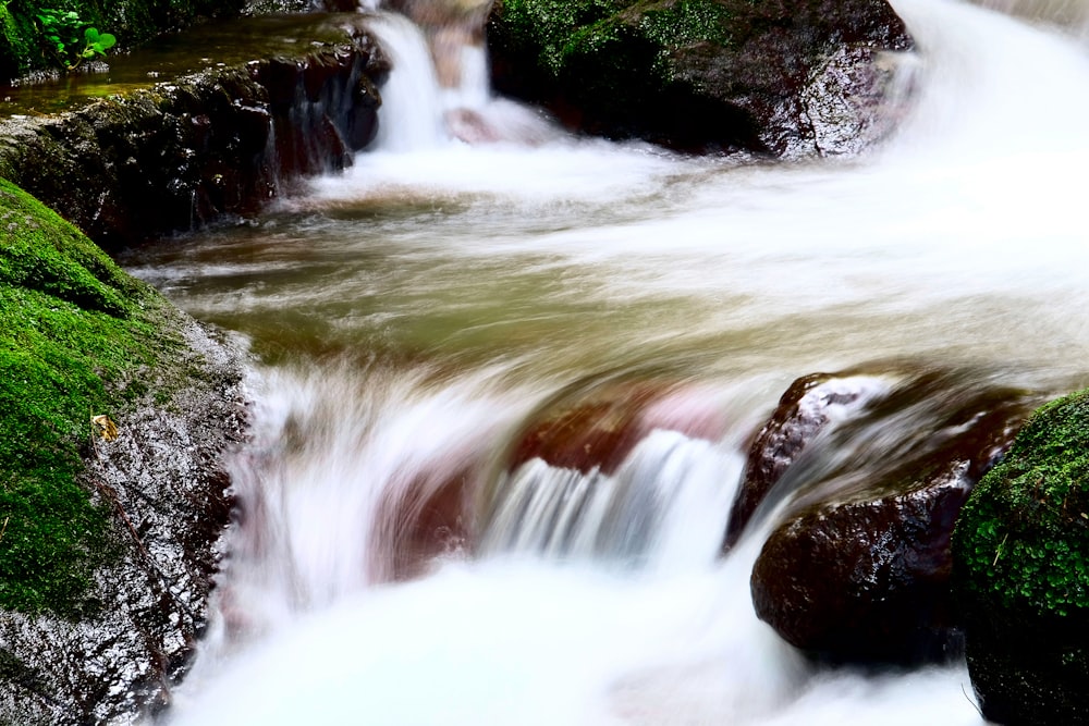 time-lapse photo of flowing water