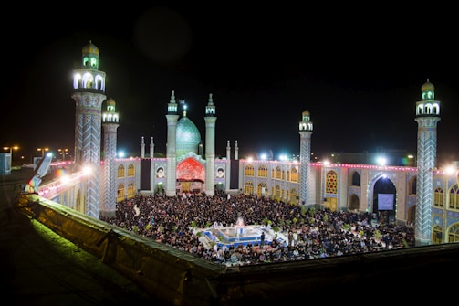 A vibrant crowd enjoying the Arabian Night cultural celebration at Mini Golf Club, Bahria Town.