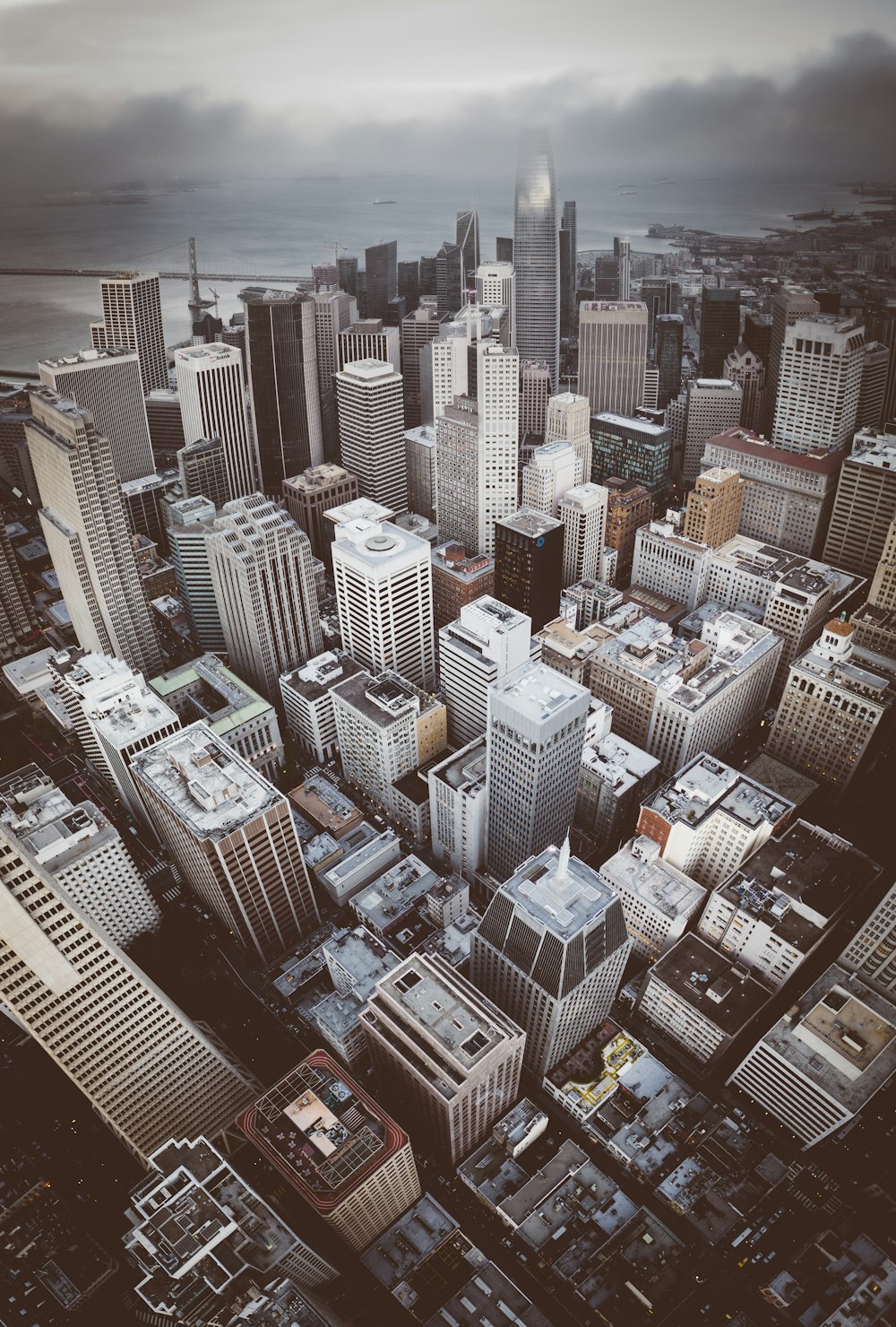 Luftbild von Hochhäusern