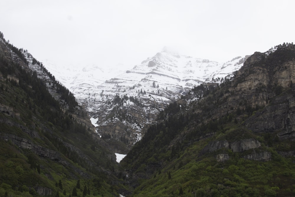 aerial photography of snow-covered mountain during daytime