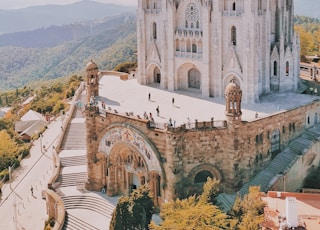 people walking near church during daytime