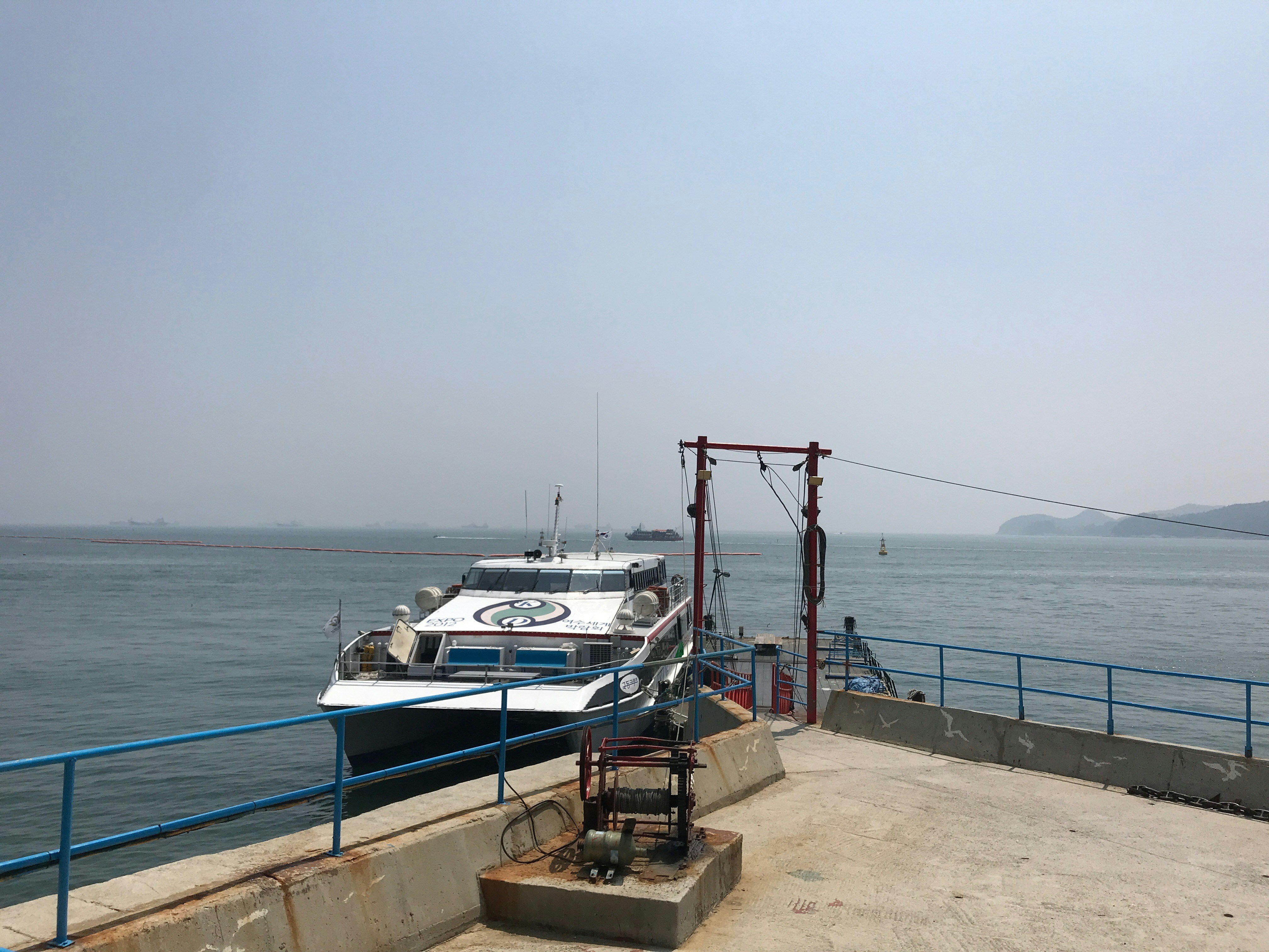 Ferry approaching Saranda port