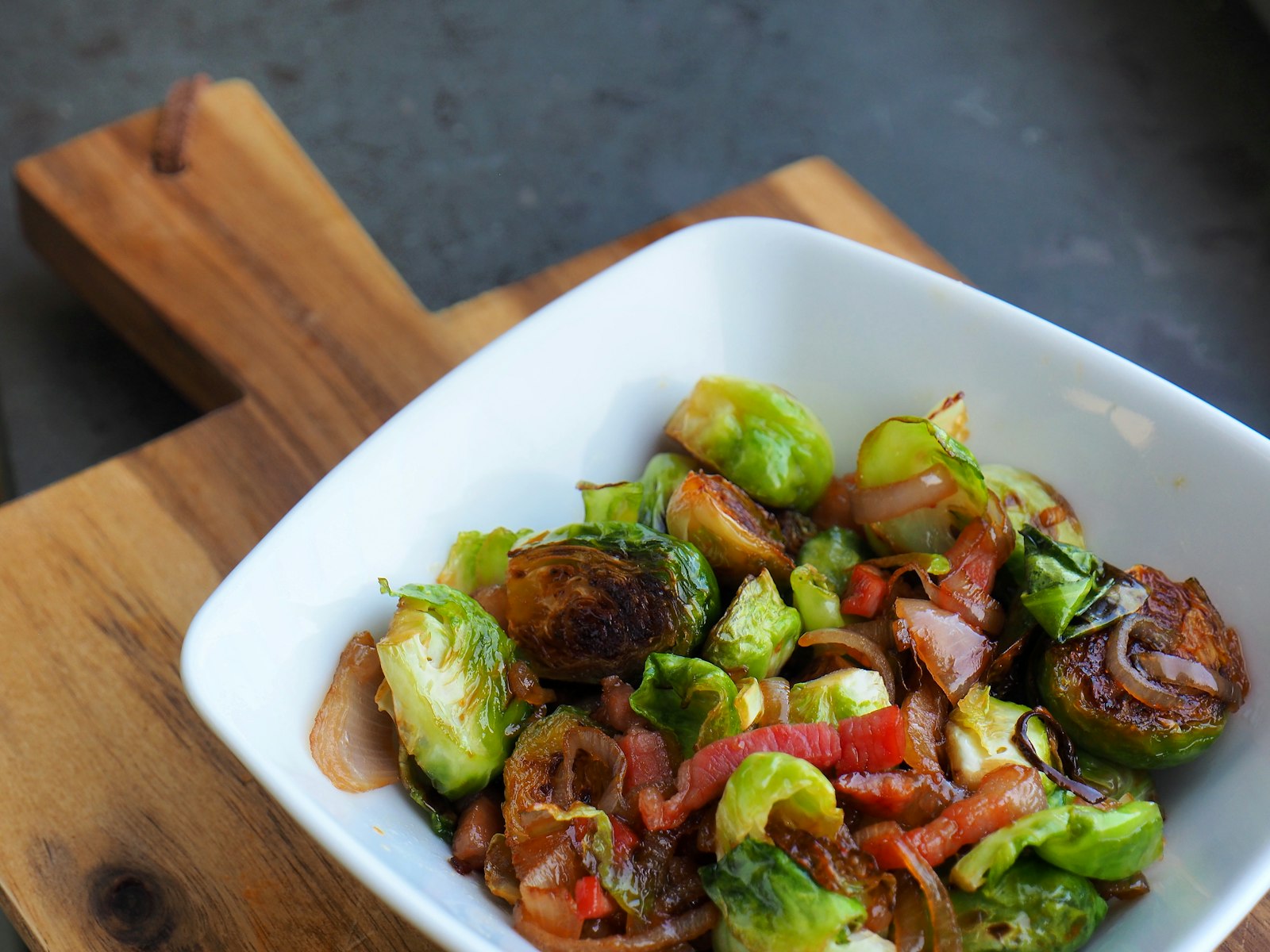 Bacon and Balsamic Brussels Sprouts