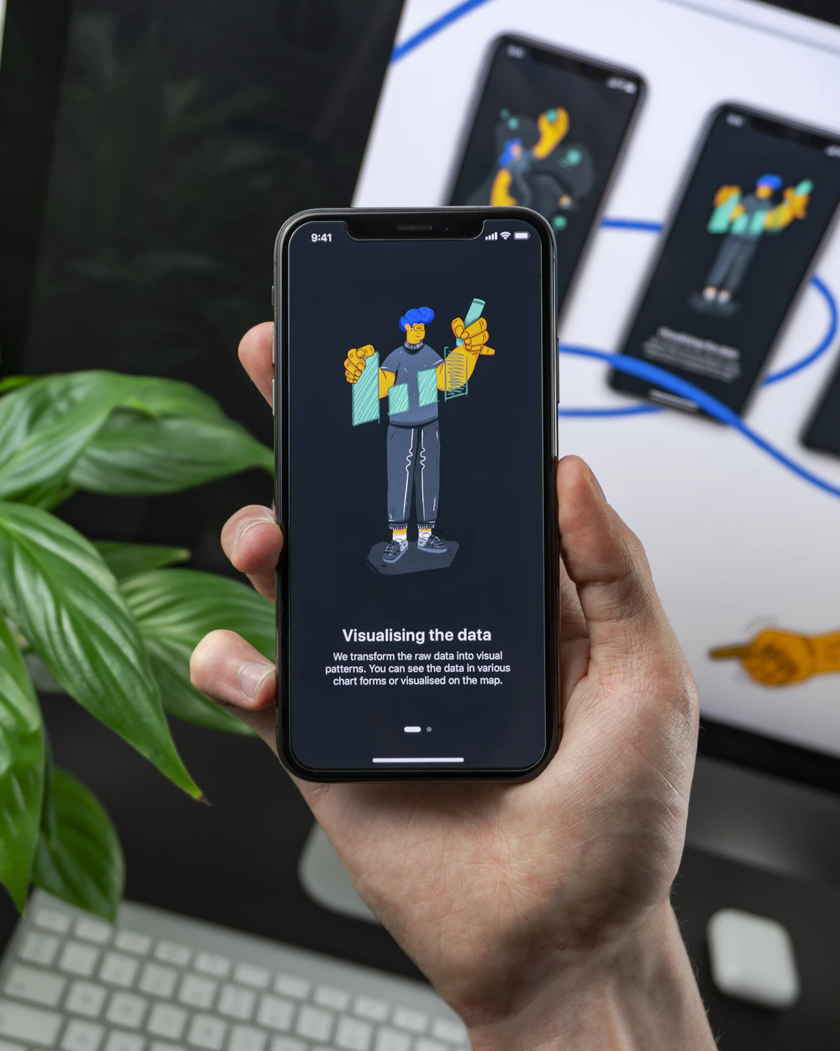 Stock photo of mobile app interface design for website to iOS app conversion