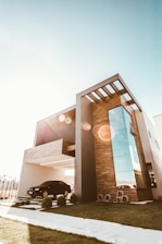 parked car on garage