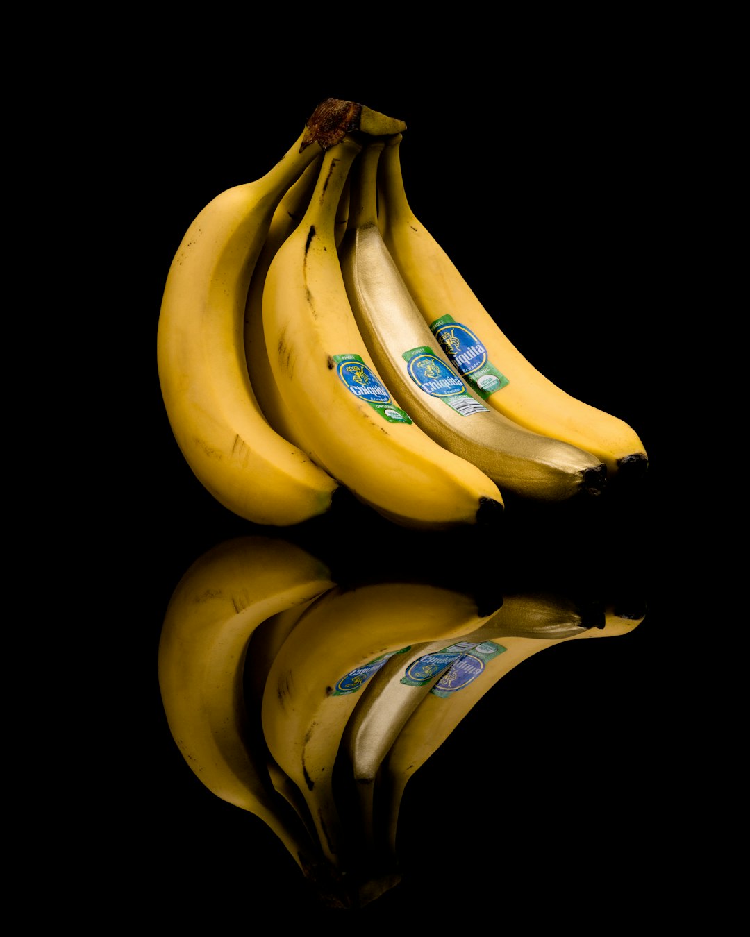 four ripe bananas