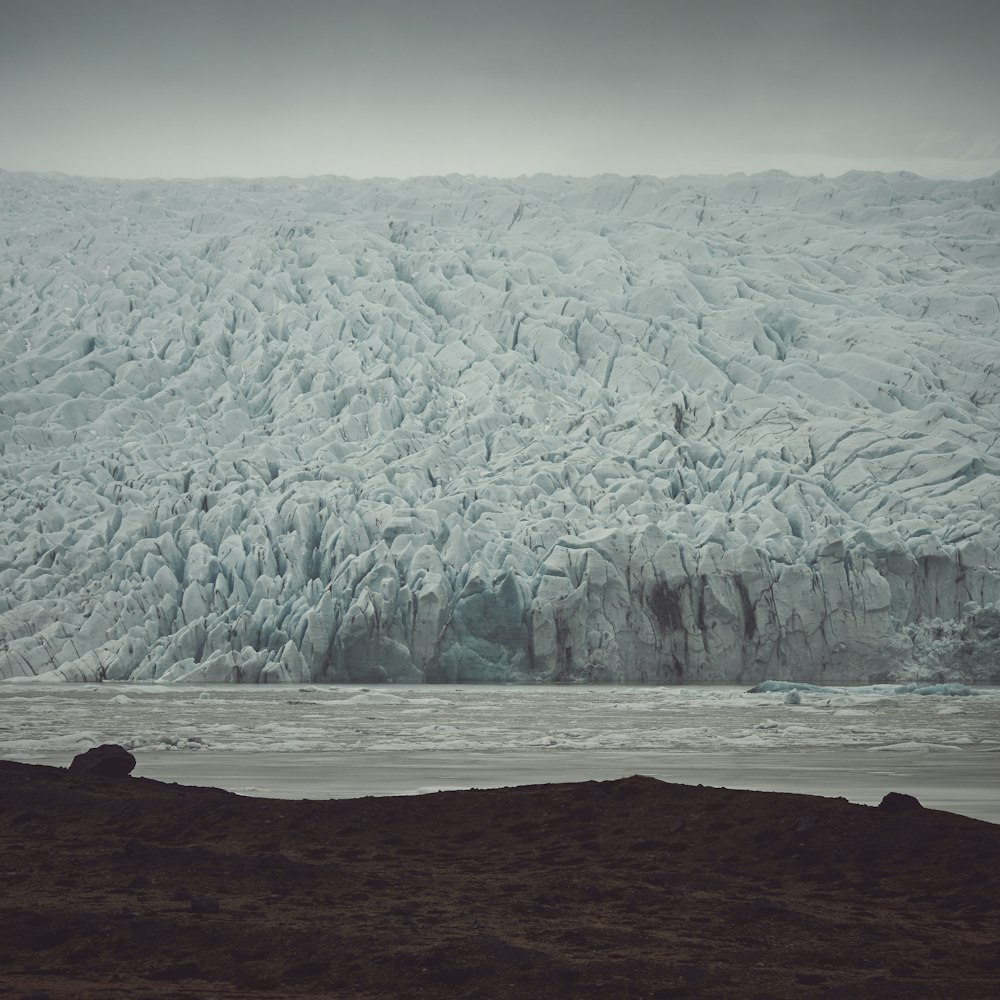 ice mountain during day