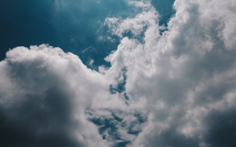 view of cumulus clouds