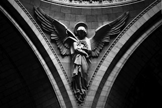 angel bas relief