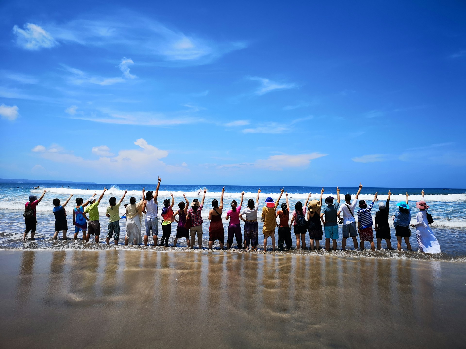 people on seashore