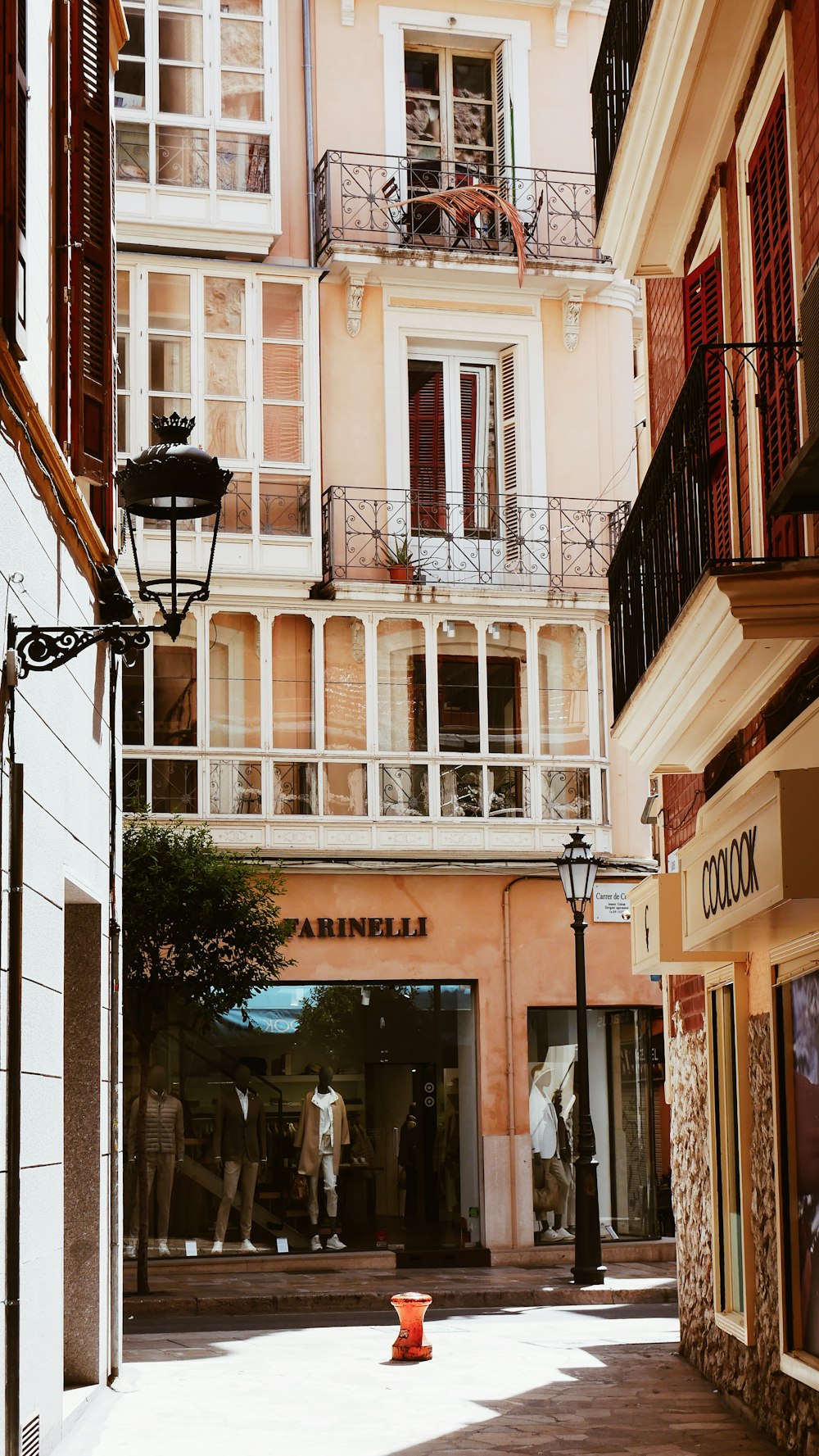 boutique in beige building