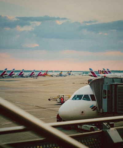 airliners at the airport during day