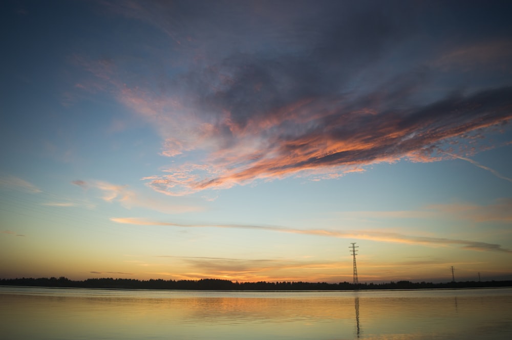 a beautiful sunset over a body of water