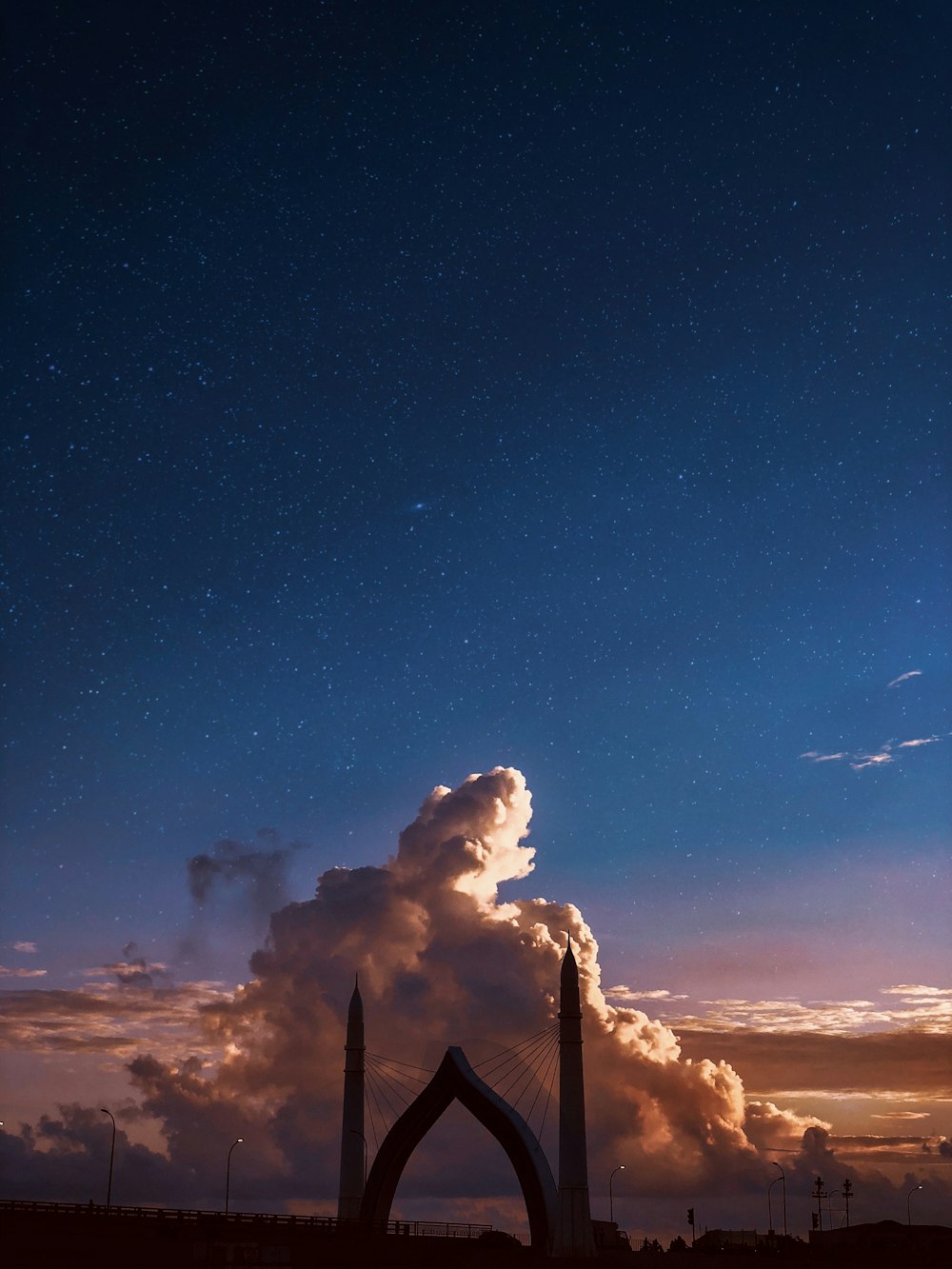 white clouds and blue sky during golden hour