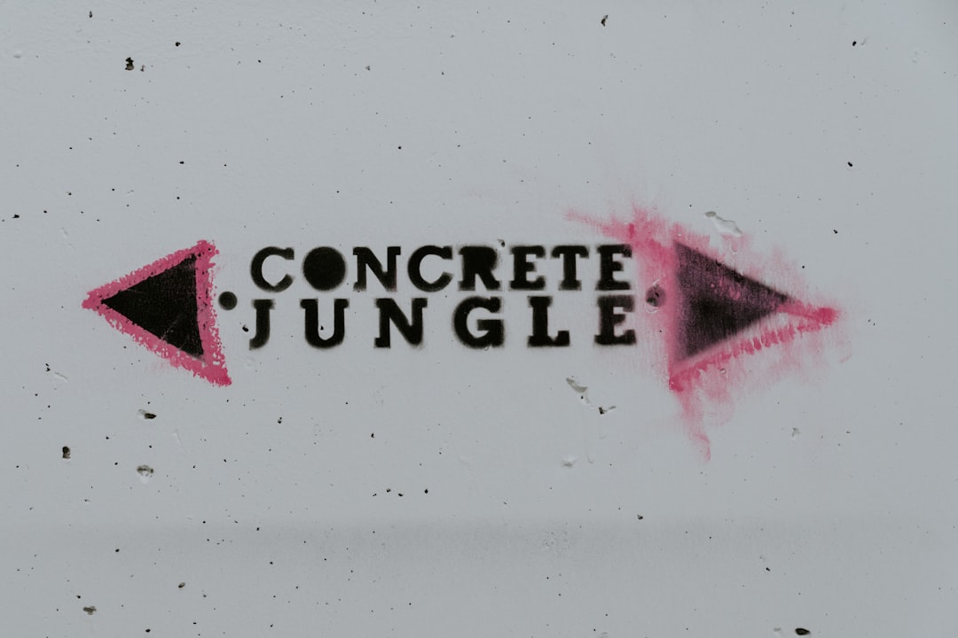 Concrete Jungle print on white wall