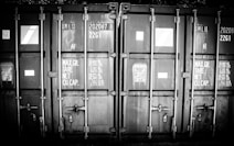 black container van