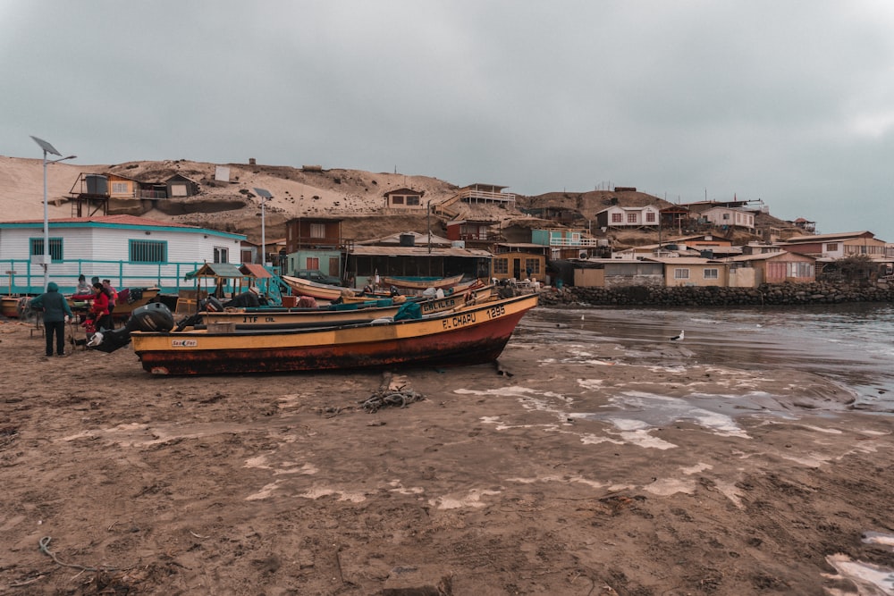 boats on shore during daytime