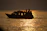 Warm golden hour shot of a family laughing on deck, sails glowing softly behind them.