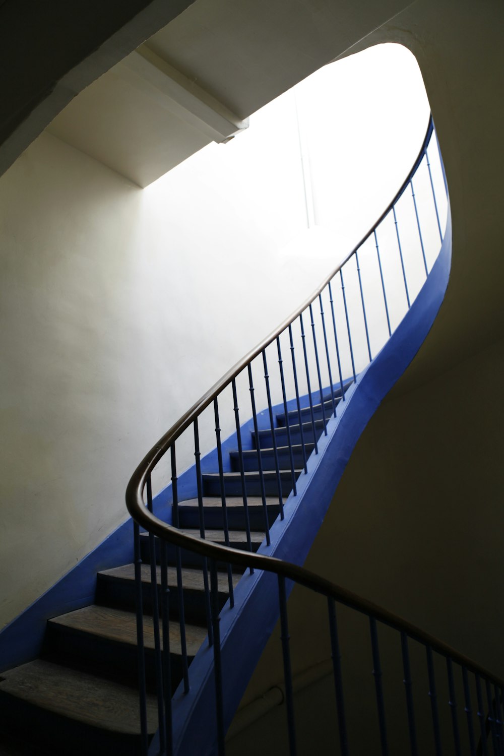 blue and grey stairs
