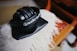 black Audio-Technica headphones on table
