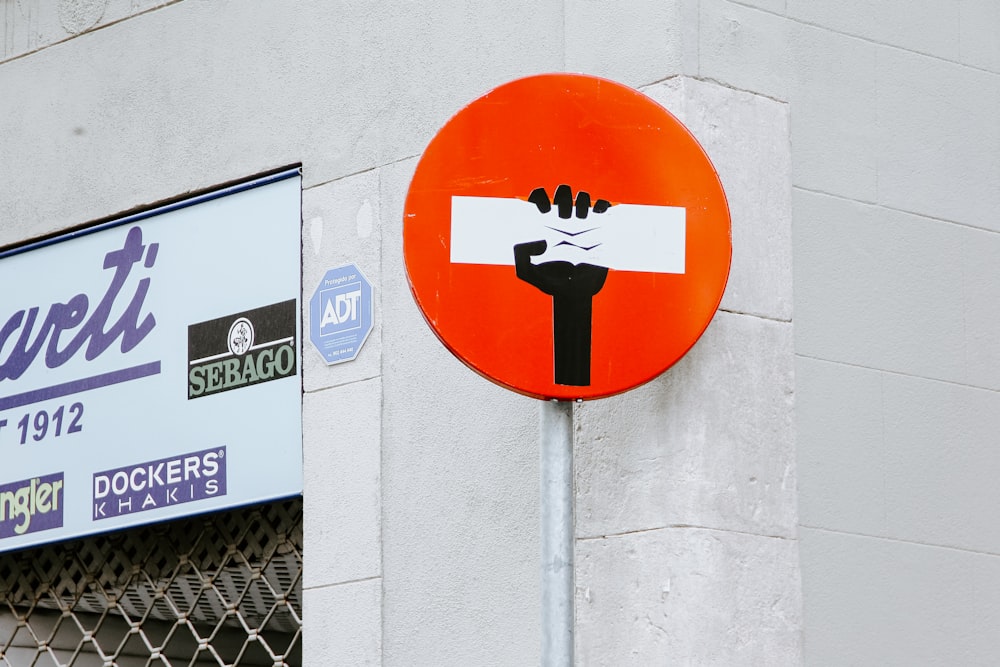 red and white stop road sign