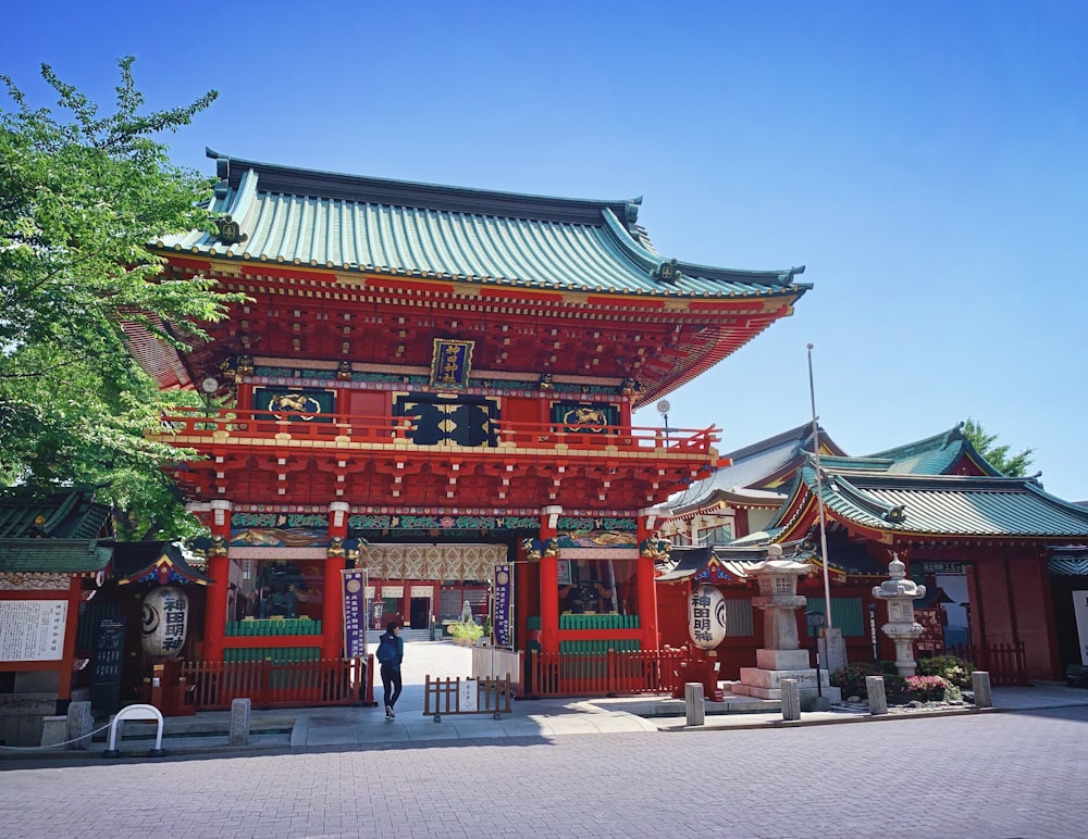 red and gray pagoda