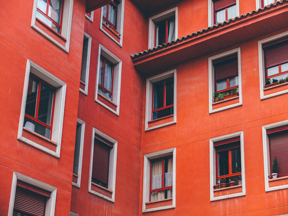 red painted building