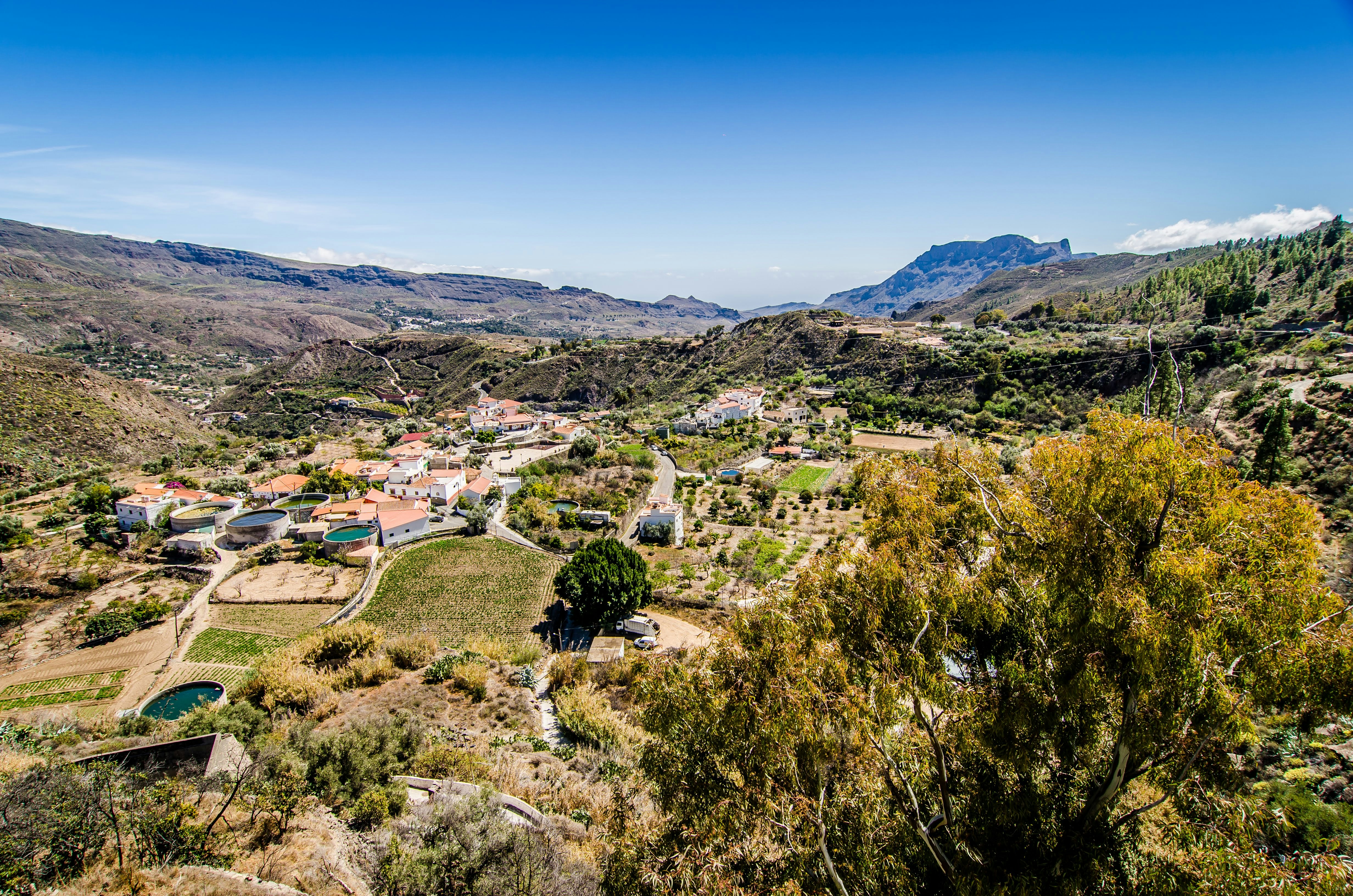aerial photography of mountains