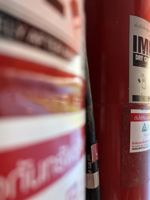 Close-up of specialized fire extinguishing equipment used by ICC Extinciones S.L.