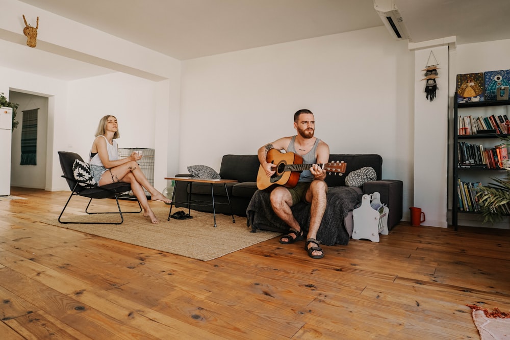 man playing guitar