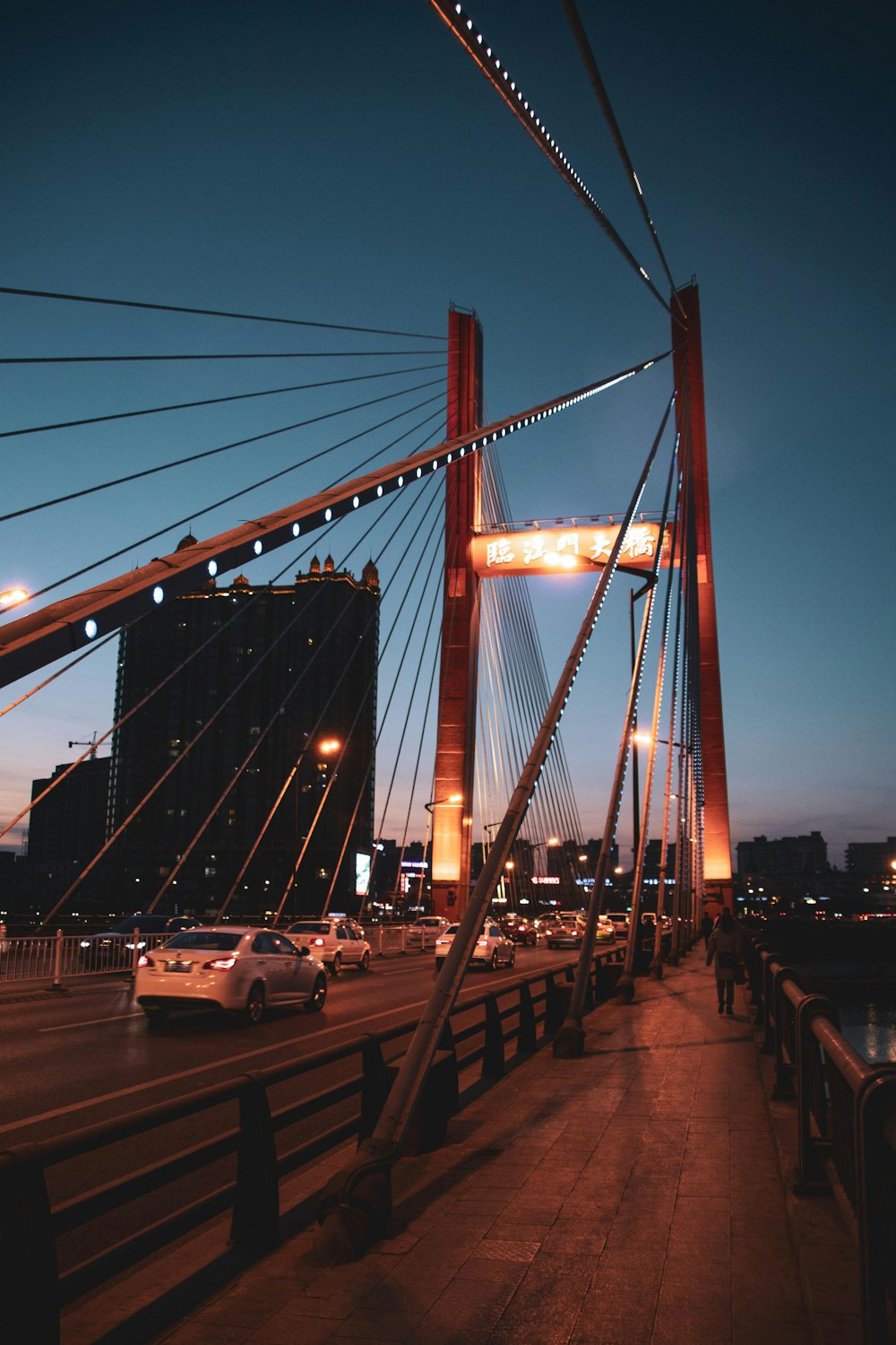 bridge during nighttime