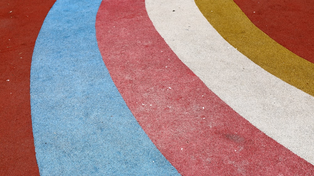 multicolored striped rug