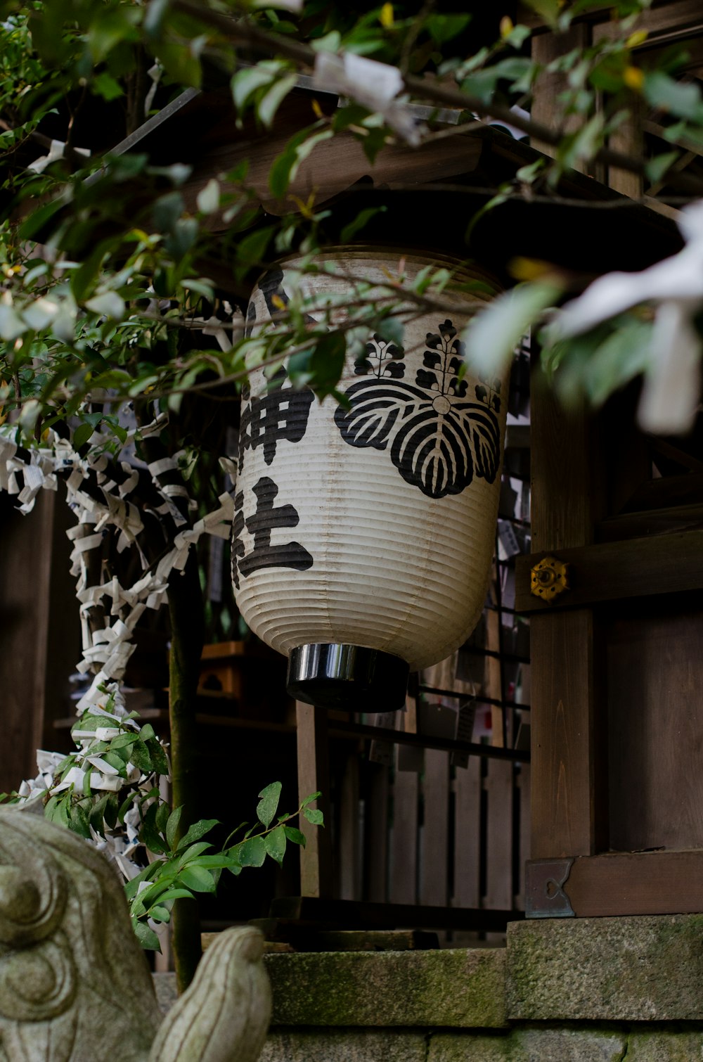 selective focus photo of lantern