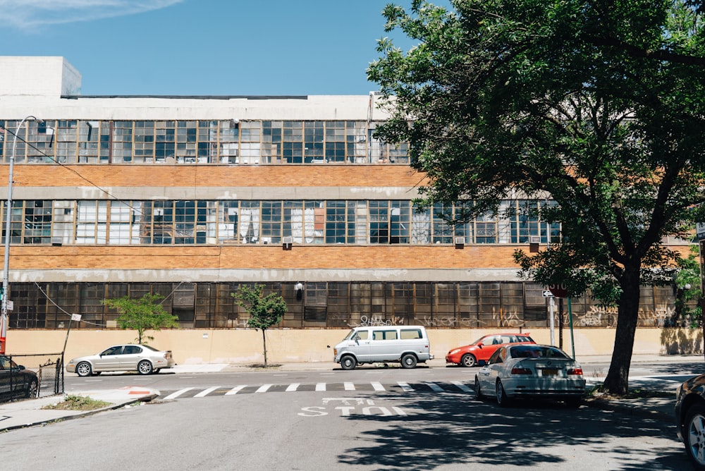 vehicles parked near building