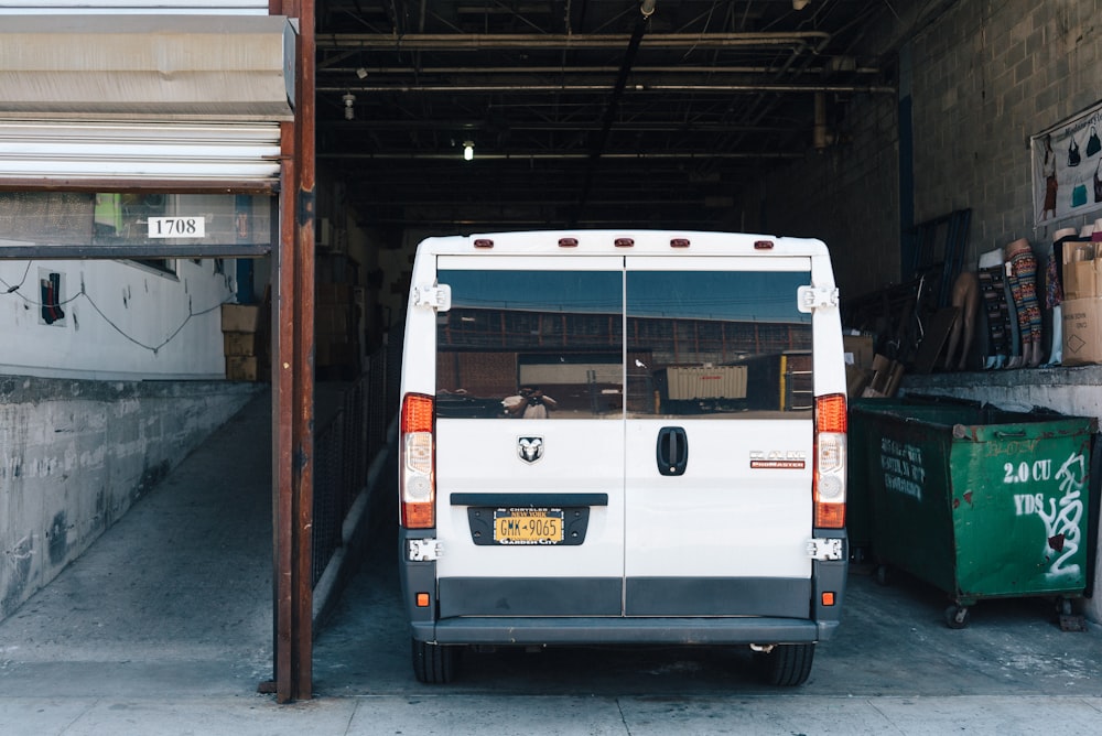 white Dodge Grand Caravan