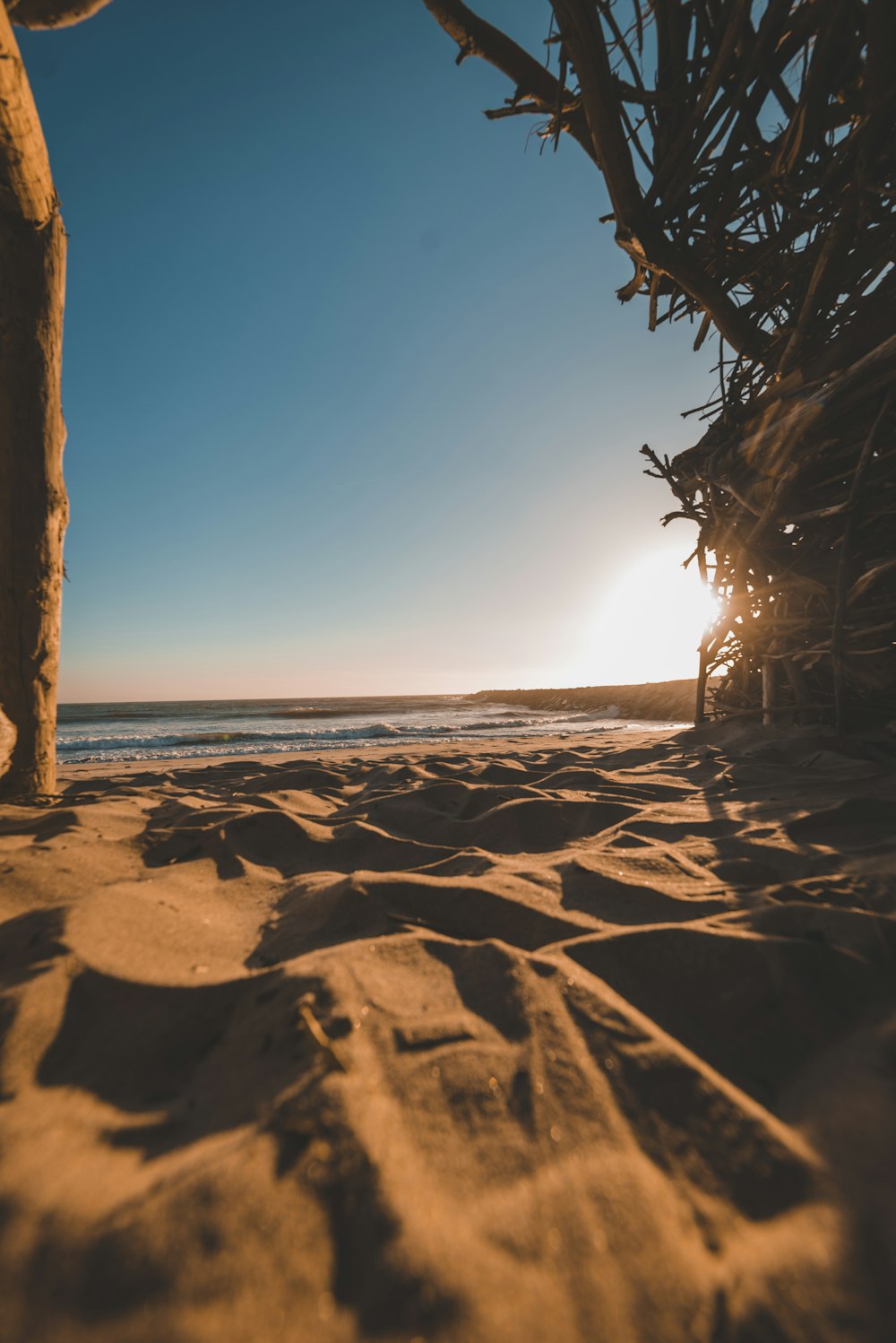 view of sea during golden hour