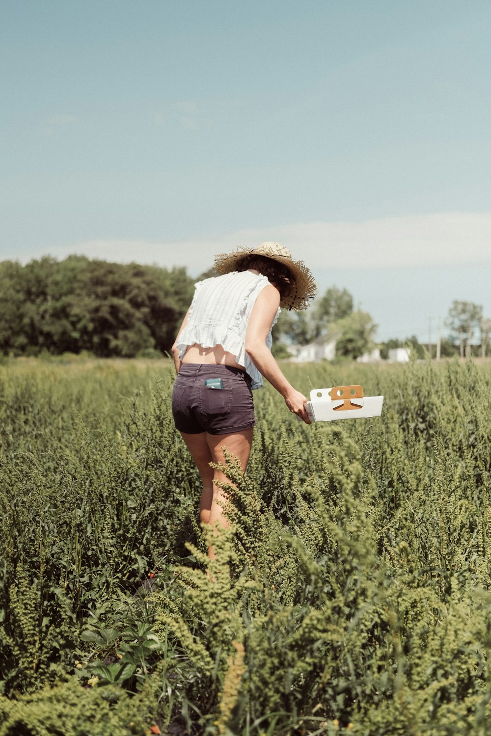 woman standing on grass field