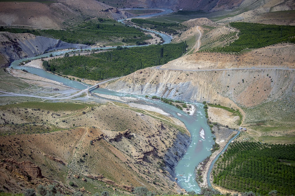 river on aerial photograpbhy