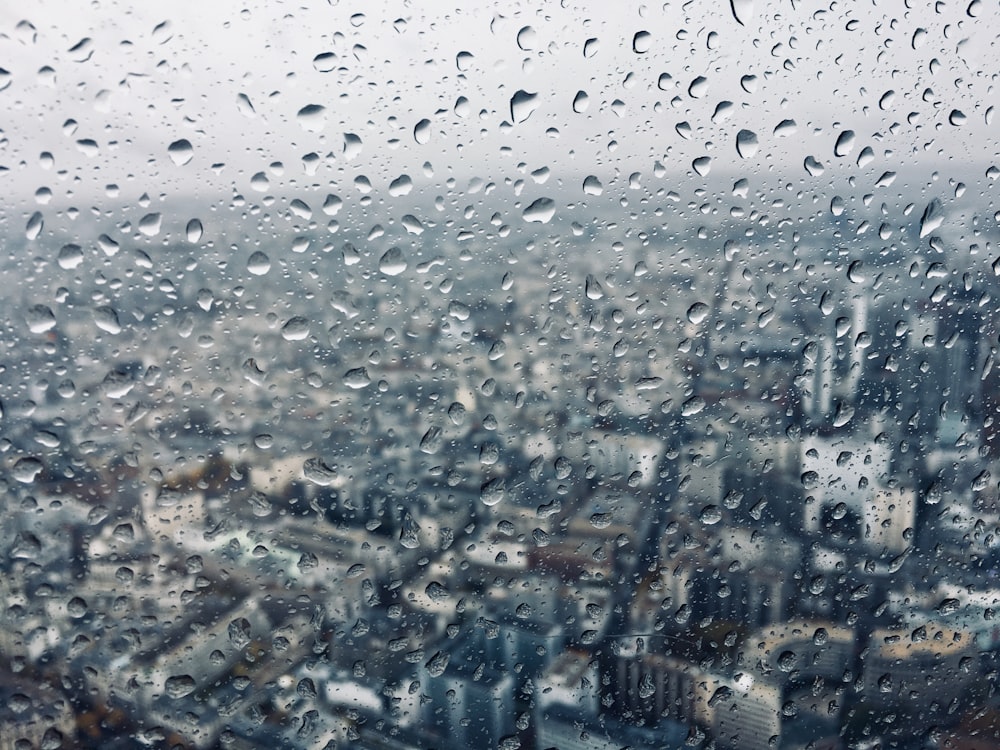 water dew in glass panel