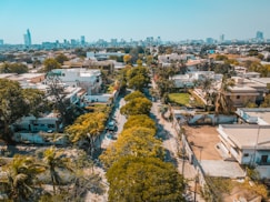 Aerial view of the Sunshine Bay neighborhood showing well-maintained streets and green spaces.