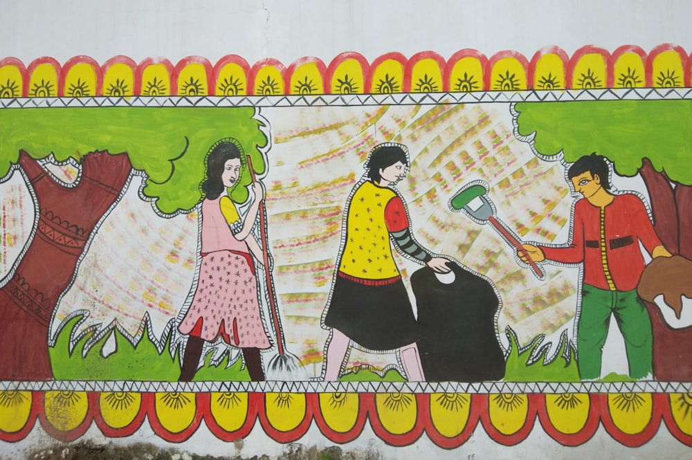 People Cleaning The Park Painting Photo Free Advertisement Image