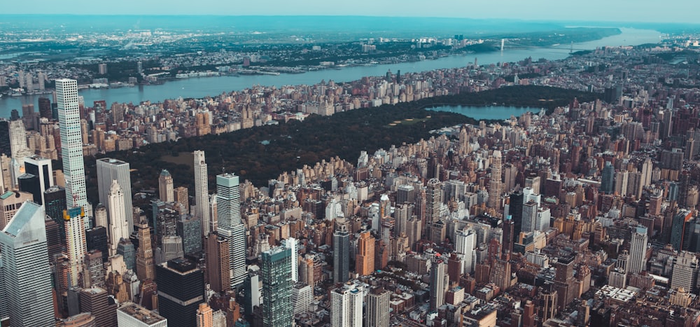 Fotografía aérea de zona urbana