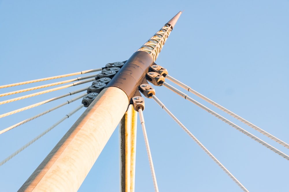 low-angle photography of pole