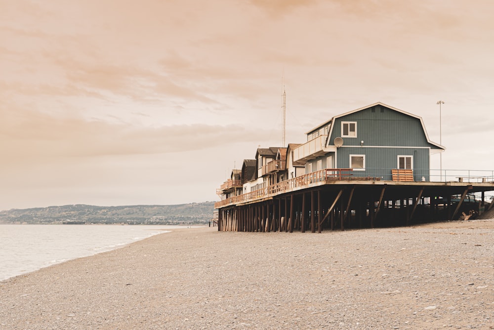 gray house near shore